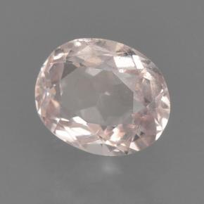 0.44 ct Pink Morganite Stone, Natural Morganite in Oval Facet Shape for Sale