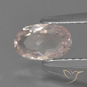 0.52 ct Pink Morganite Stone, Natural Morganite in Oval Facet Shape for Sale