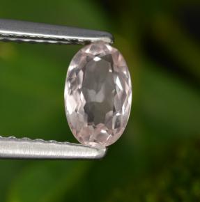 0.51 ct Pink Morganite Stone, Natural Morganite in Oval Facet Shape for Sale
