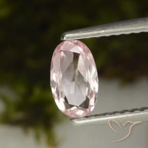 0.46 ct Pink Morganite Stone, Natural Morganite in Oval Facet Shape for Sale