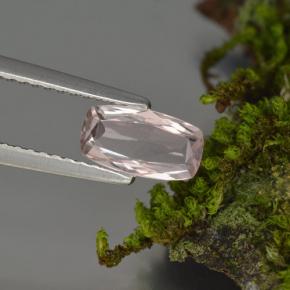 0.65 ct Pink Morganite Gemstone, Morganite Gem in Cushion-Cut Shape for Sale.