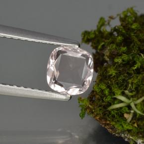 0.62 ct Pink Morganite Gemstone, Morganite Gem in Cushion-Cut Shape for Sale.
