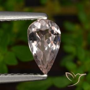 0.51 ct Pink Morganite Stone, Natural Morganite in Pear Facet Shape for Sale