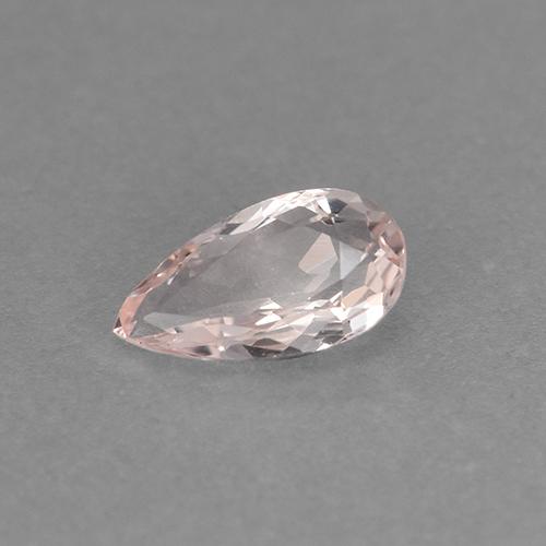 0.46 ct Pink Morganite Stone, Natural Morganite in Pear Facet Shape for Sale