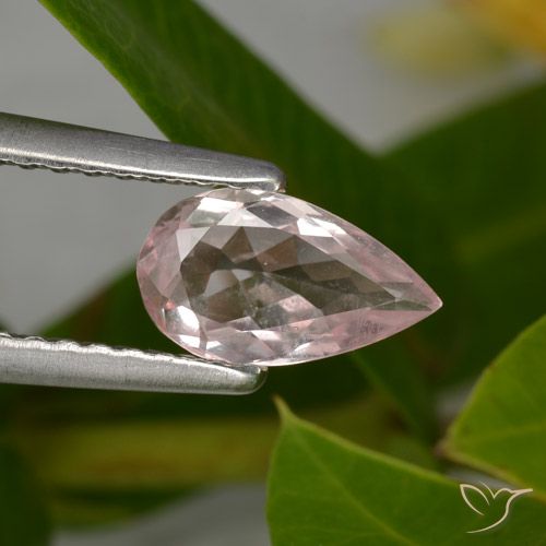 0.55ct Natural Flamingo Pink Morganite, Pear Shape, VVS-VS
