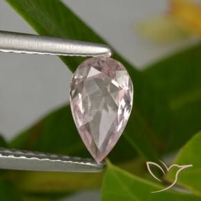 0.55 ct Pink Morganite Stone, Natural Morganite in Pear Facet Shape for Sale