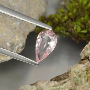 0.47 ct Pink Morganite Stone, Natural Morganite in Pear Facet Shape for Sale