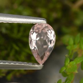 0.54 ct Pink Morganite Stone, Natural Morganite in Pear Facet Shape for Sale