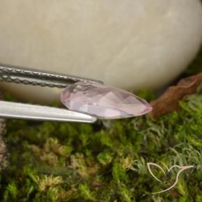Morganite Gemstone in 9 x 4.3 mm Size for Sale, Morganite Stone in Medium-Light Pink Color