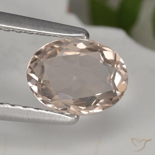 0.83ct Natural Medium Pink Morganite, Oval, VVS