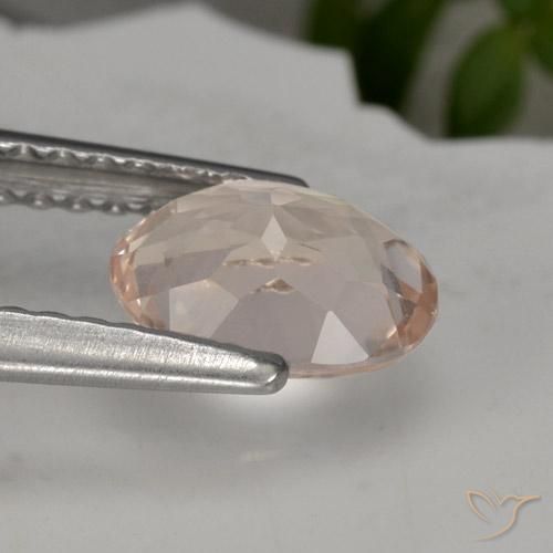Morganite Gemstone in 7.3 x 5.4 mm Size for Sale, Morganite Stone in Medium Pink Color