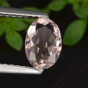 0.60 ct Pink Morganite Stone, Natural Morganite in Oval Facet Shape for Sale
