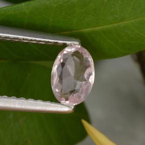 0.43 ct Pink Morganite Stone, Natural Morganite in Oval Facet Shape for Sale