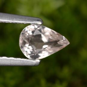 0.43 ct Pink Morganite Gemstone, Morganite Gem in Pear Facet Shape for Sale.