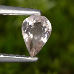 0.43 ct Pink Morganite Stone, Natural Morganite in Pear Facet Shape for Sale
