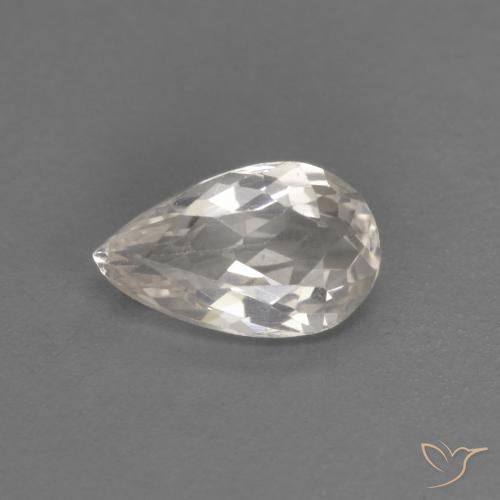 0.46ct Natural Salmon Pink Morganite, Pear Shape, VVS