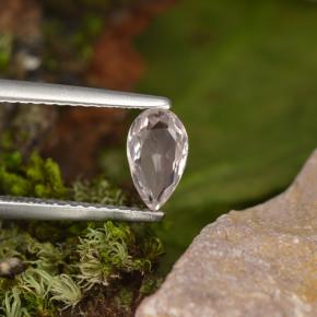 0.49 ct Pink Morganite Stone, Natural Morganite in Pear Facet Shape for Sale