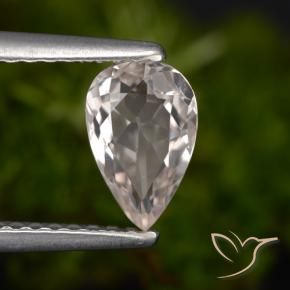 0.68 ct Pink Morganite Stone, Natural Morganite in Pear Facet Shape for Sale
