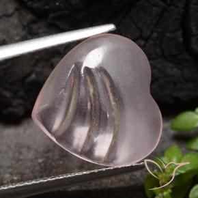4.50 ct Pink Morganite Stone, Natural Morganite in Carved Heart Cabochon Shape for Sale