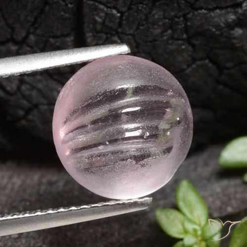 5.01ct Natural Light Pink Morganite, Round, Translucent