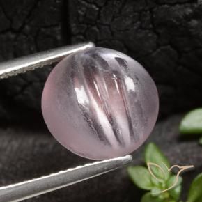 5.01 ct Pink Morganite Stone, Natural Morganite in Carved Round Cabochon Shape for Sale