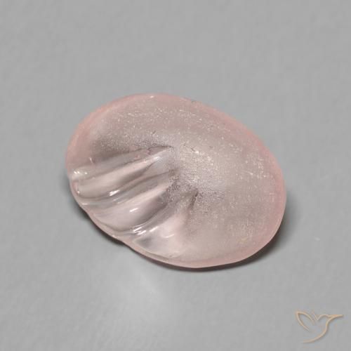 3.85 ct Pink Morganite, 12.4 x 9.1 mm Carved From Afghanistan, Photo A