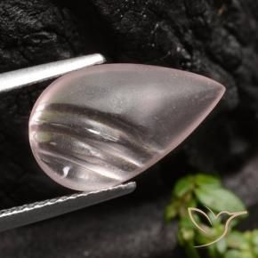 4.35 ct Pink Morganite Stone, Natural Morganite in Carved Pear Cabochon Shape for Sale
