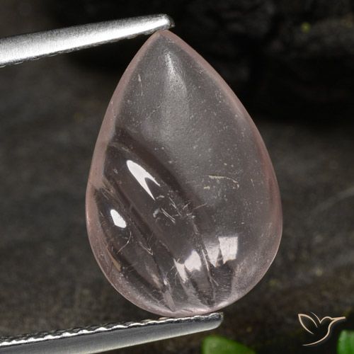 3.48ct Natural Rose Pink Tone Morganite, Pear Shape, Transparent