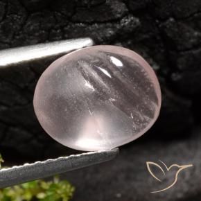 2.28 ct Pink Morganite Stone, Natural Morganite in Carved Oval Cabochon Shape for Sale