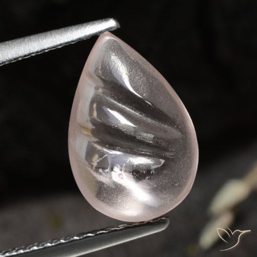 2.74 ct Pink Morganite Gemstone, Morganite Gem in Fancy Carved Pear Shape for Sale.