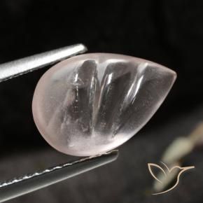 2.74 ct Pink Morganite Stone, Natural Morganite in Fancy Carved Pear Shape for Sale