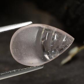 3.60 ct Pink Morganite Stone, Natural Morganite in Carved Pear Cabochon Shape for Sale