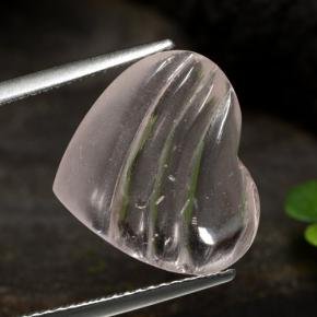 6.23 ct Pink Morganite Stone, Natural Morganite in Carved Heart Cabochon Shape for Sale