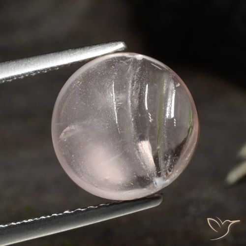 4.57ct Natural Medium-Light Pink Morganite, Round, Transparent