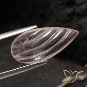 3.05 ct Pink Morganite Stone, Natural Morganite in Fancy Carved Pear Shape for Sale