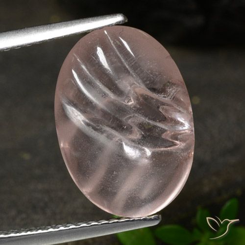 5.45ct Natural Medium Pink Morganite, Oval, Transparent