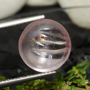 5.96 ct Pink Morganite Stone, Natural Morganite in Carved Round Cabochon Shape for Sale