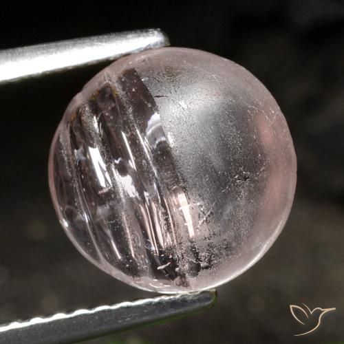3.03ct Natural Medium-Light Pink Morganite, Round, Transparent