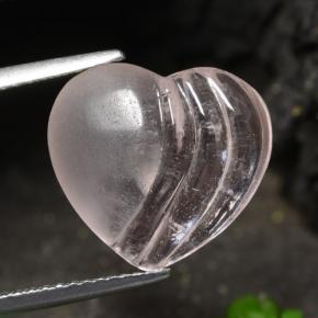 Coral Pink Tone Morganite Gem - 5ct Carved Heart (ID: 472864)