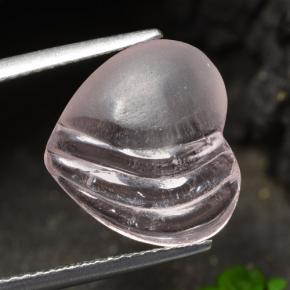 4.95 ct Pink Morganite Stone, Natural Morganite in Carved Heart Shape for Sale