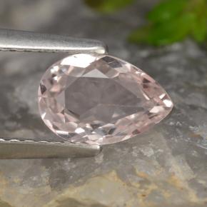Rosado medio Morganita Gema - 0.8ct Corte en forma de pera (ID: 473185)