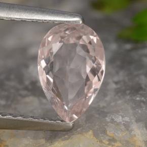 0.81 ct Pink Morganite Stone, Natural Morganite in Pear Facet Shape for Sale