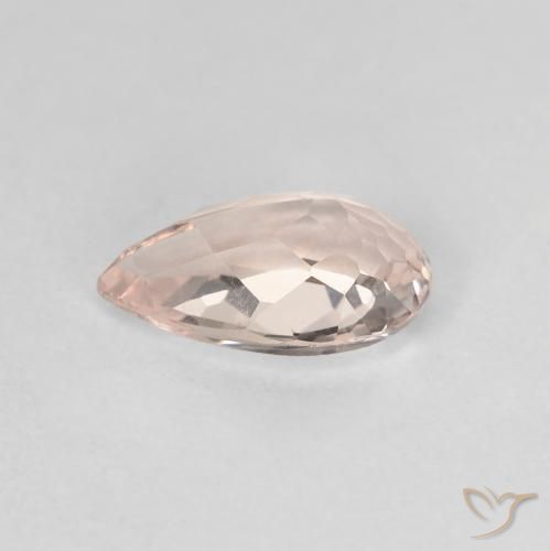 Morganite Gemstone in 8.8 x 5.4 mm Size for Sale, Morganite Stone in Very Light Pink Color