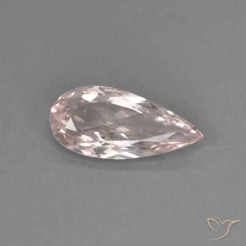 0.87ct Natural Flamingo Pink Morganite, Pear Shape, VVS-VS