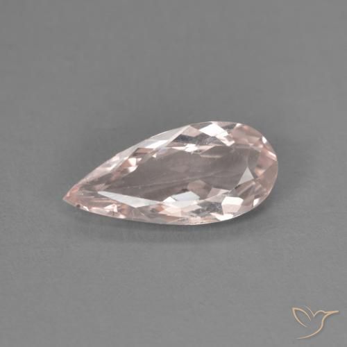 0.87 ct Pink Morganite Stone, Natural Morganite in Pear Facet Shape for Sale