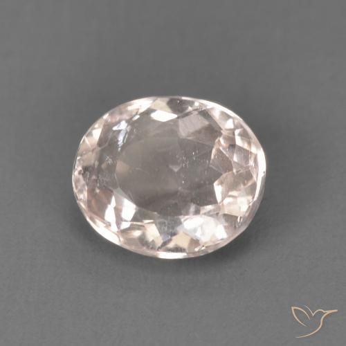 0.92ct Natural Flamingo Pink Morganite, Oval, VS