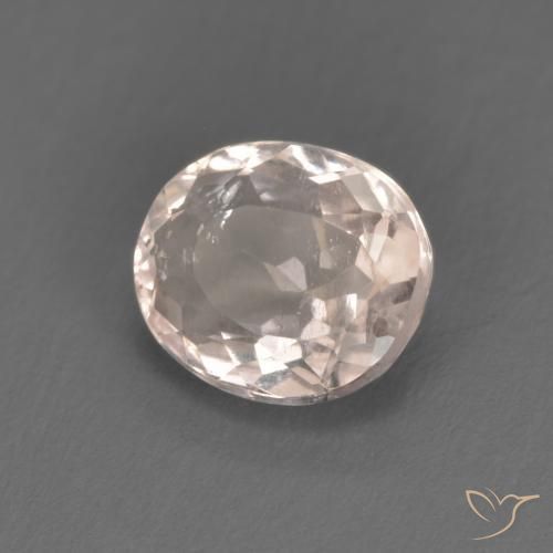 0.92 ct Pink Morganite Stone, Natural Morganite in Oval Facet Shape for Sale