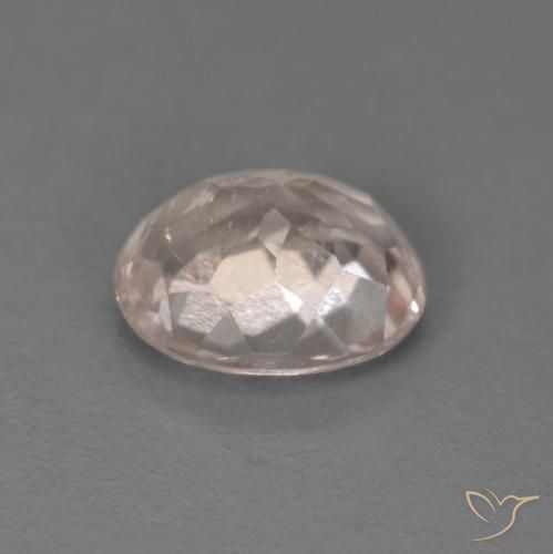 Morganite Gemstone in 6.9 x 5.8 mm Size for Sale, Morganite Stone in Flamingo Pink Color