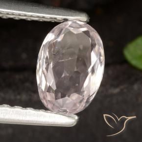 0.57 ct Pink Morganite Stone, Natural Morganite in Oval Facet Shape for Sale