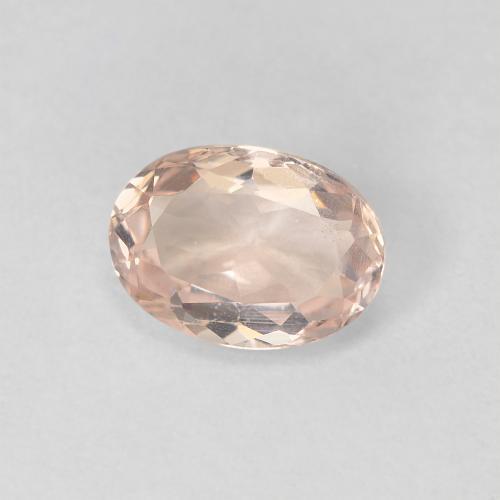 Flamingo Pink Morganite Gem - 0.9ct Oval Facet (ID: 473504)